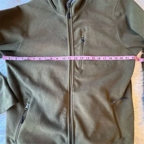 Cabela’s Men's M Green Hooded Wind Shear Jacket Hiking Camping Rugged - Picture 10 of 15